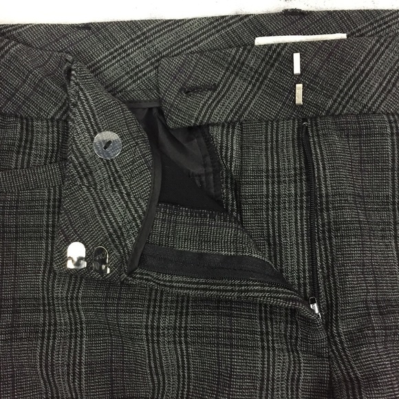 Dressbarn Grey Plaid Dress Pants Womens Plus 14W Straight Leg Office Trousers - Picture 4 of 11